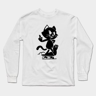 Black cat Long Sleeve T-Shirt